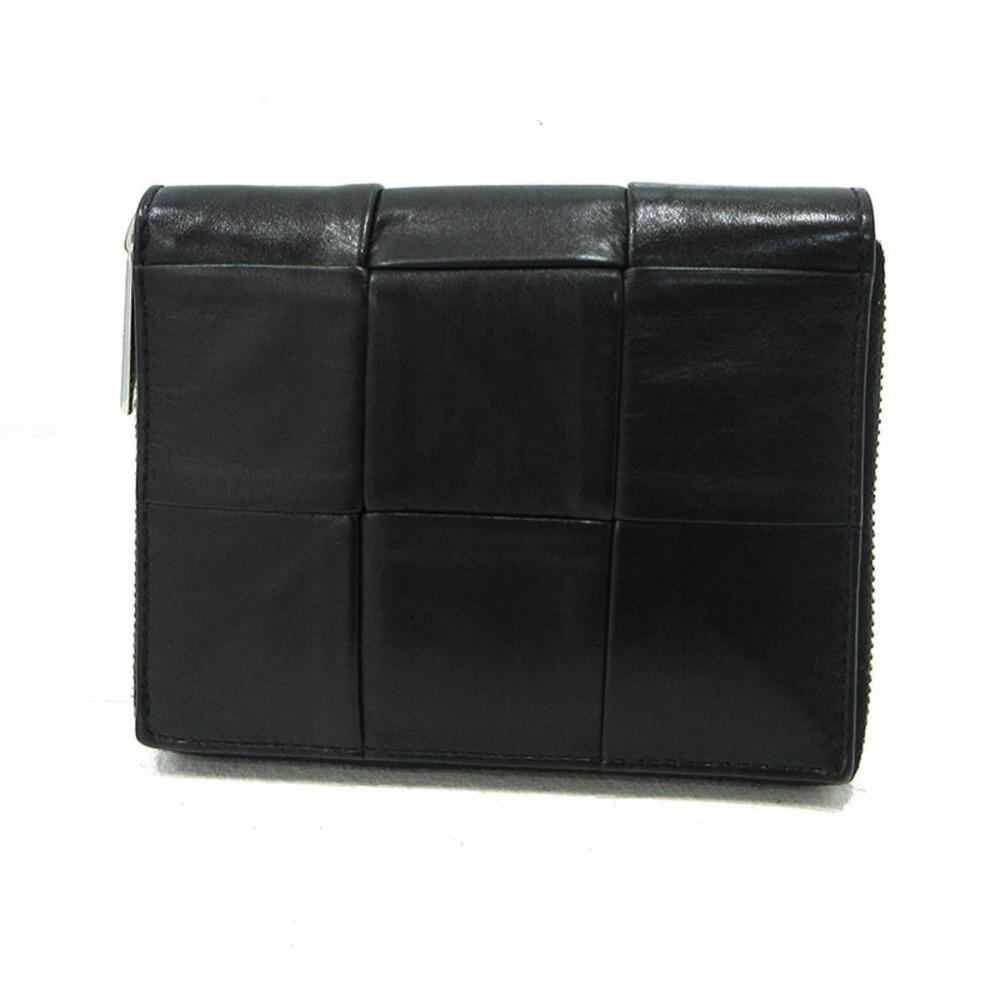 Bottega Veneta Compact Zip Around Wallet Billfold Black